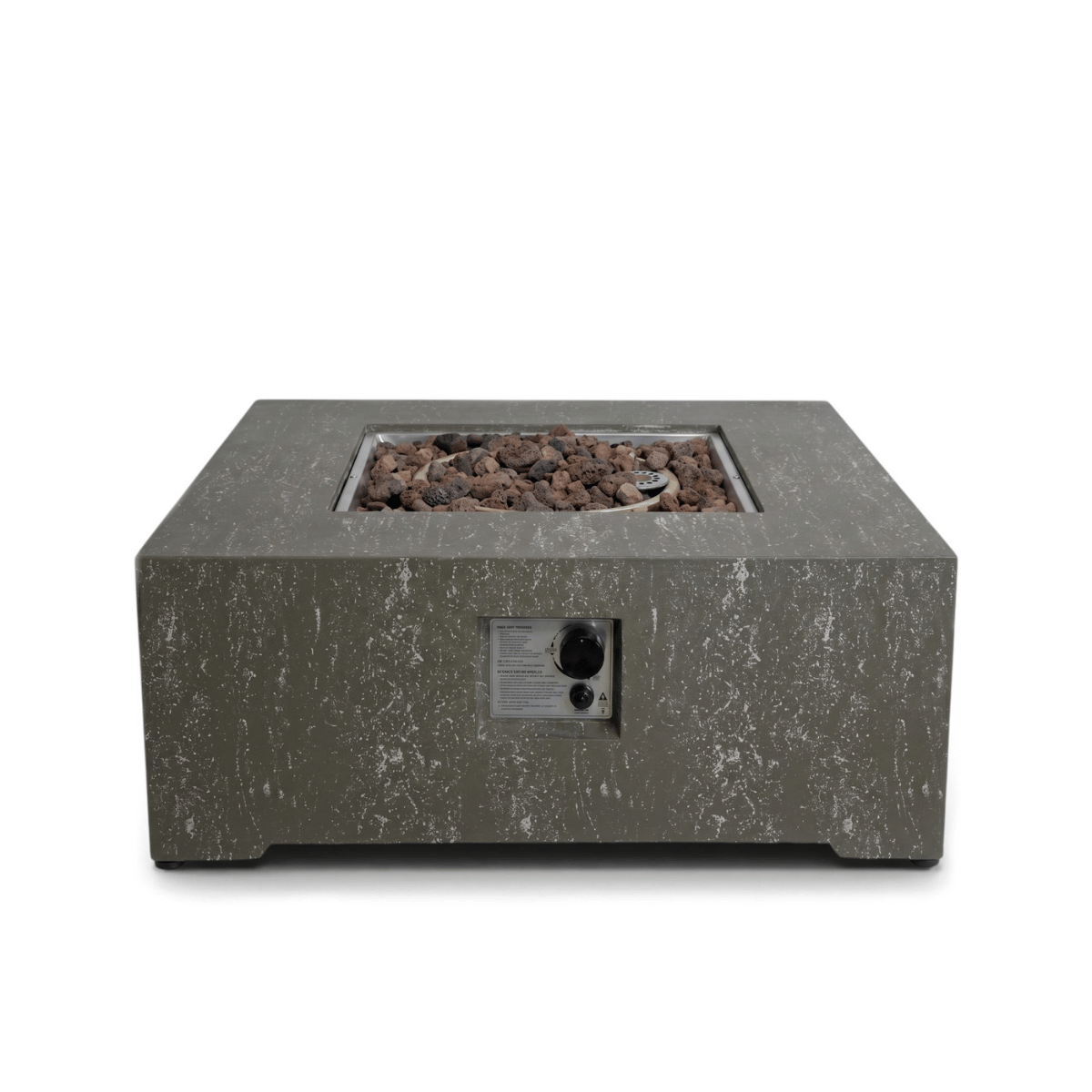 Table brasero Estate Square 88 travertin oscuro Happy Cocooning