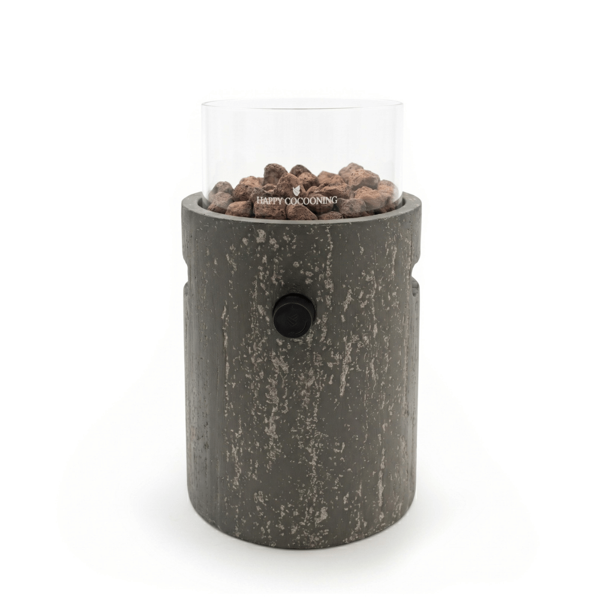 Cheminée de table Lumi Stone travertin oscuro Happy Cocooning