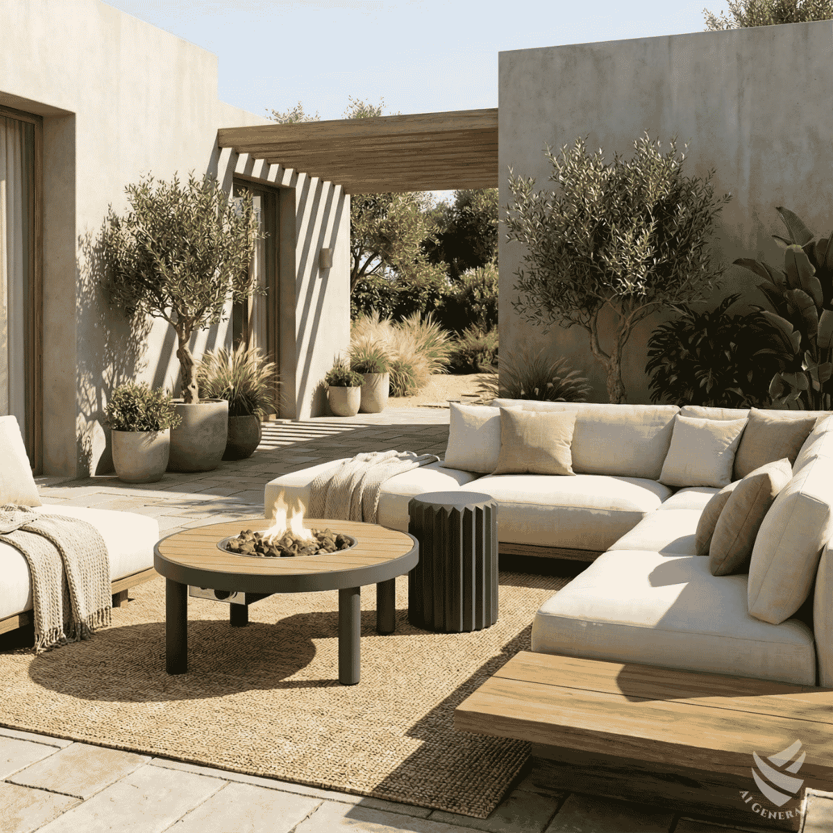 Table brasero Riviera 80 anthracite Happy Cocooning