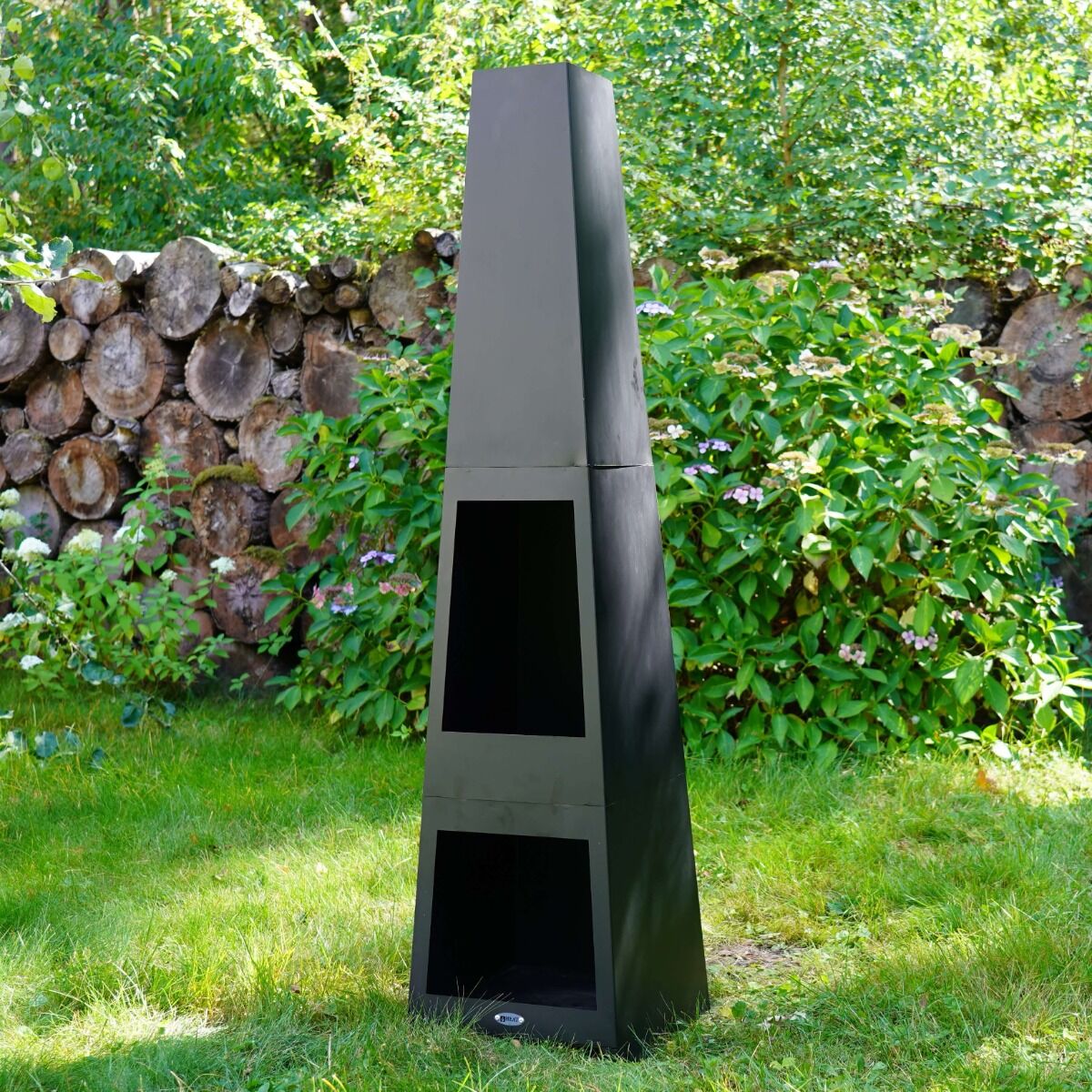 Cheminée de jardin Oslo acier noir HEAT