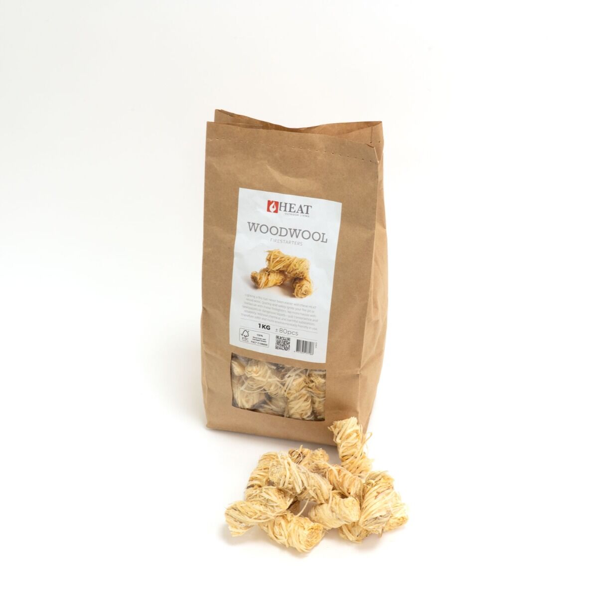 HEAT Outdoor Living Allume-feu en Laine de Bois 1 kg