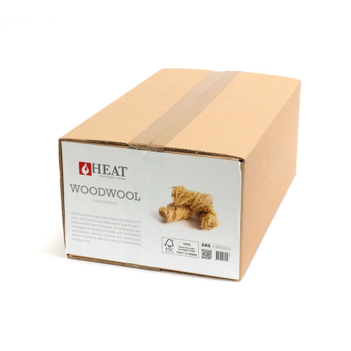 HEAT Outdoor Living Allume-feu en Laine de Bois 3 kg