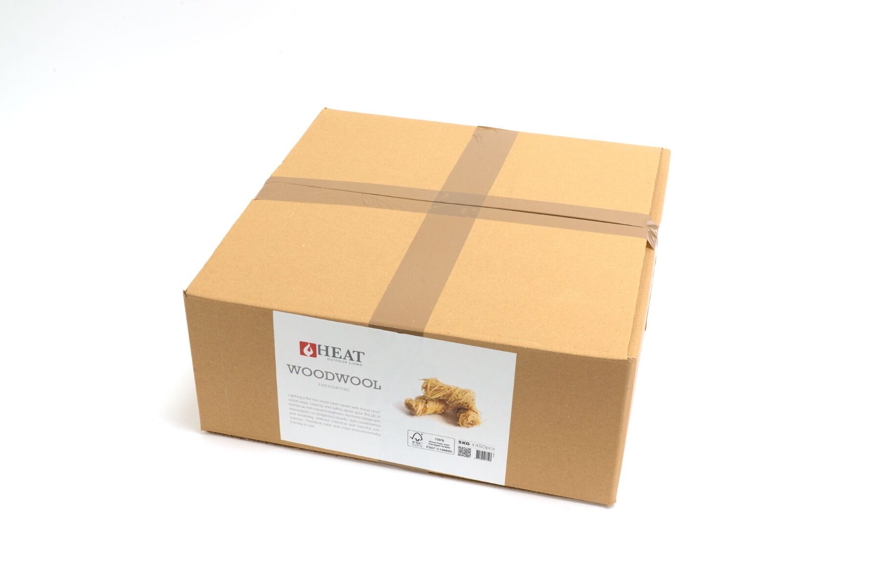 HEAT Outdoor Living Allume-feu en Laine de Bois 5 kg