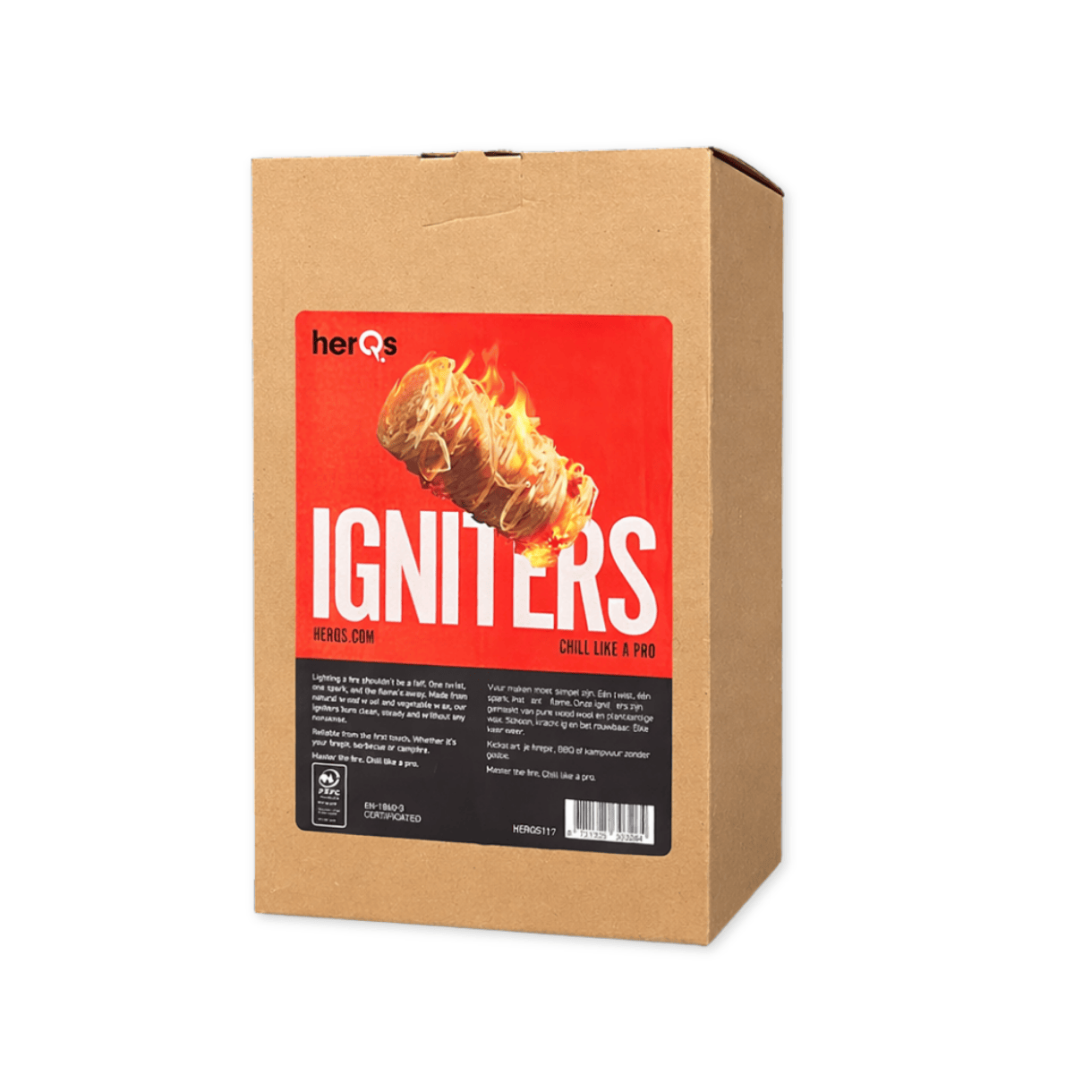 Allume-feu en laine de bois 100 pièces HerQs