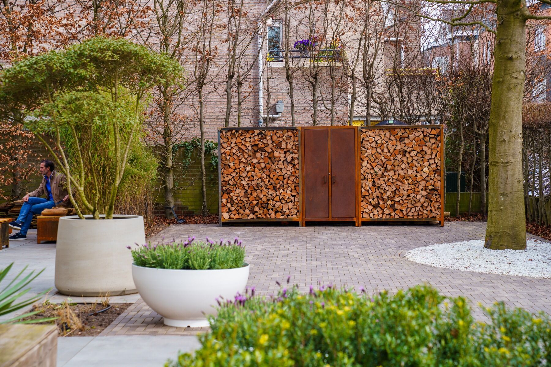 FORNO Rangement en bois Acier corten (7 tailles)