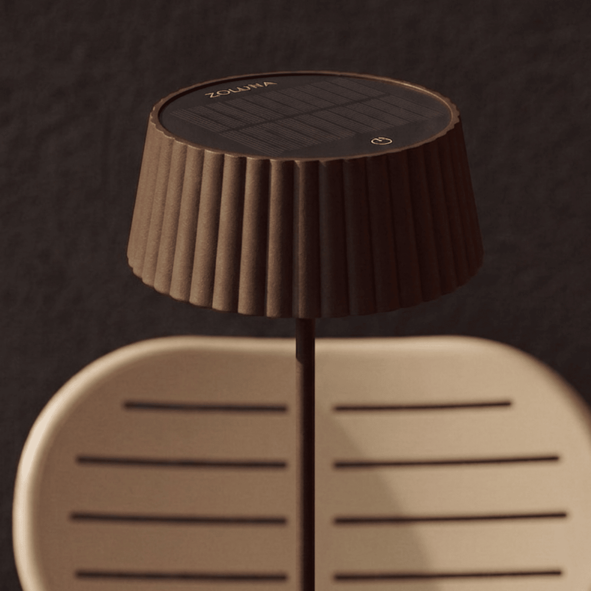 Lampe de table solaire Jyp marron ZOLUNA