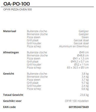 OFYR Four à pizza