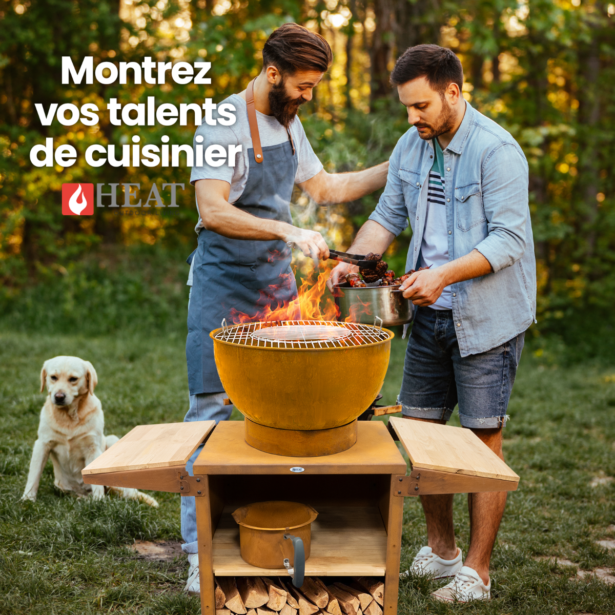 HEAT Kjok Cuisine Extérieure Ø56 cm Rouille