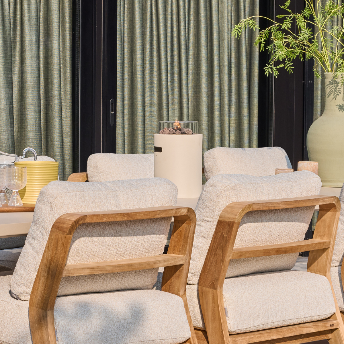 Cheminée de table Lumi Steel beige Happy Cocooning
