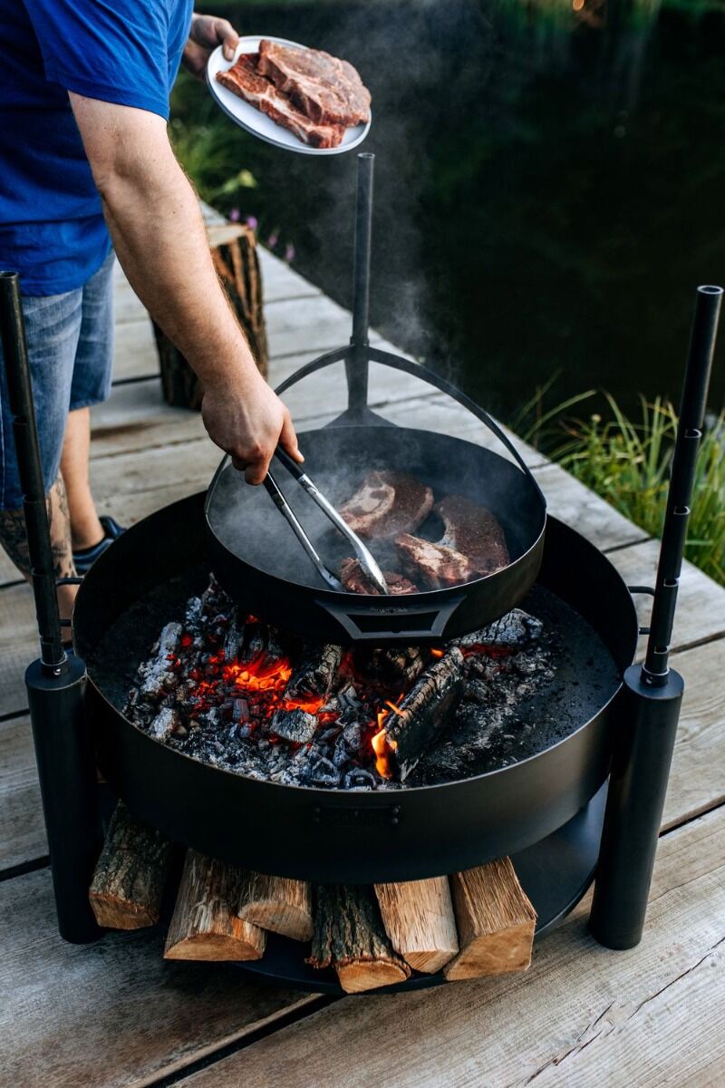 CookKing Bol à Feu Multifonctionnel Montana X avec Grille de Cuisson 60 cm