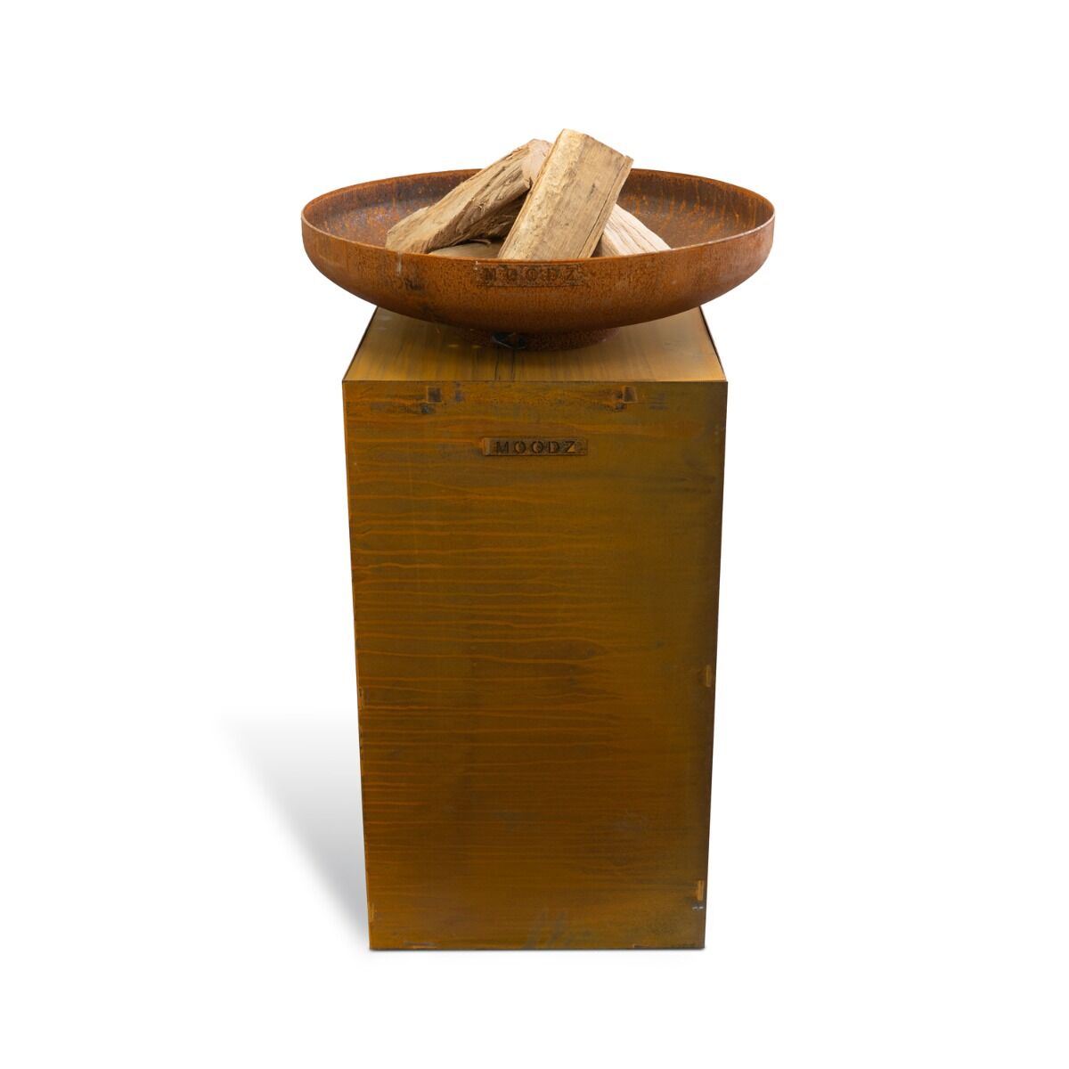 MOODZ Piédestal Acier Corten 45x45x80 cm