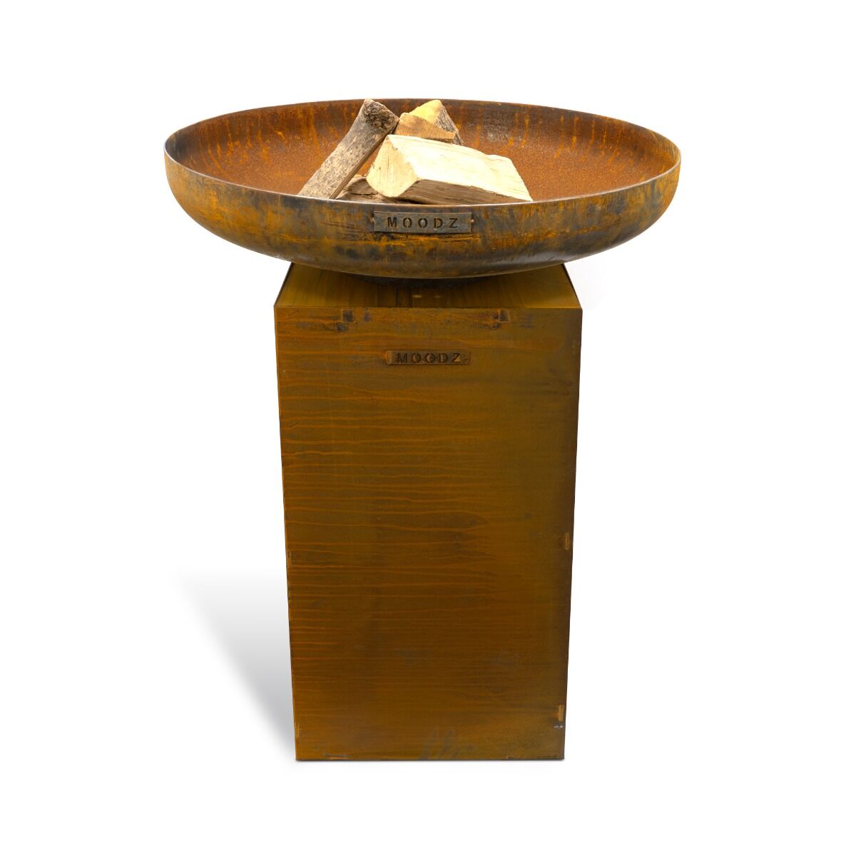MOODZ Piédestal Acier Corten 45x45x80 cm