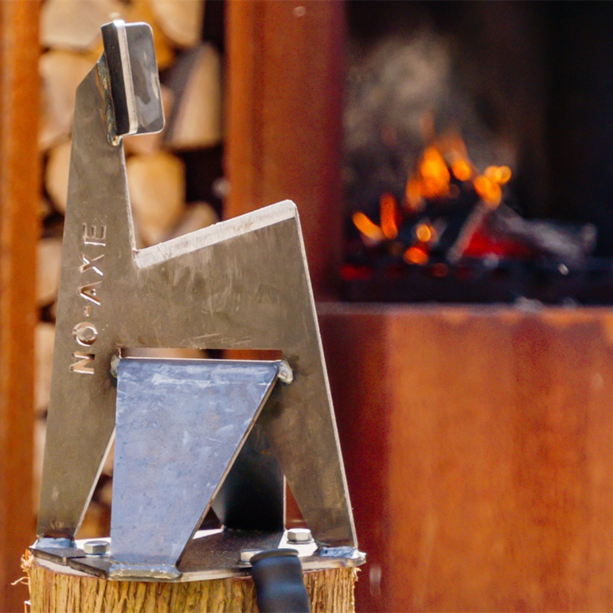 NO-AXE Fendeuse à Bois en Acier Vierge avec Marteau