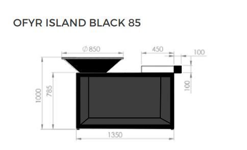 OFYR Island Black 85 Ceramic Dark Grey