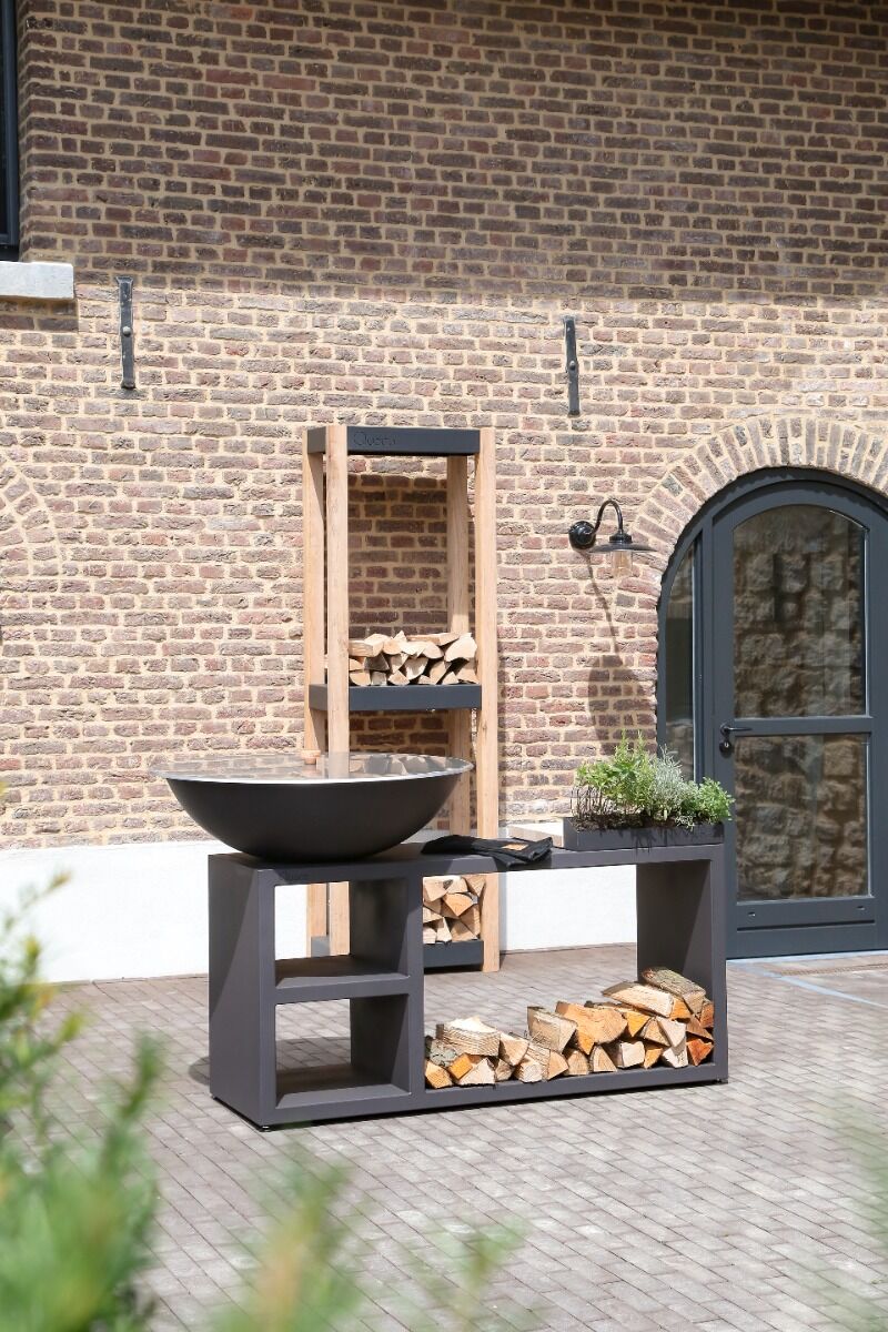 Quoco PIATTO Tavolo Gris foncé