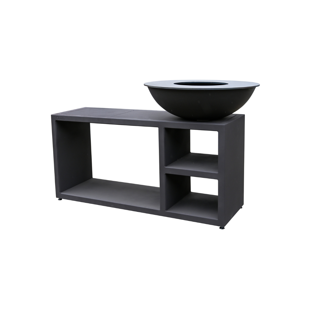 Quoco PIATTO Tavolo Gris foncé