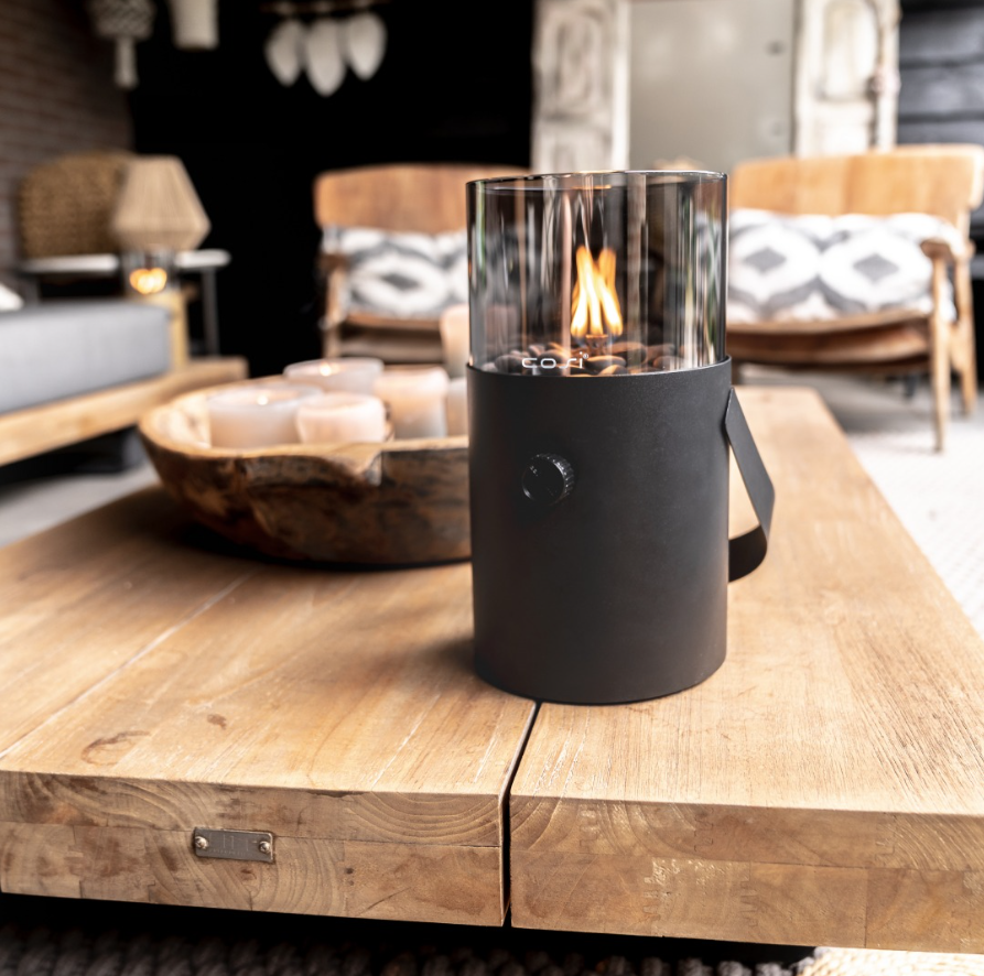 Lanterne à gaz de table Cosiscoop Original noir fumé Cosi