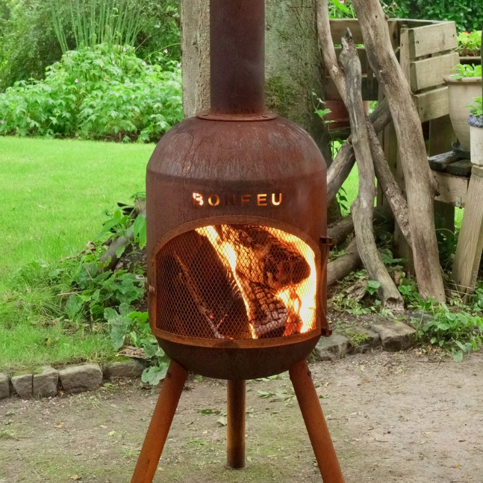 BonFeu BonSolo Cheminée Extérieur Rouille