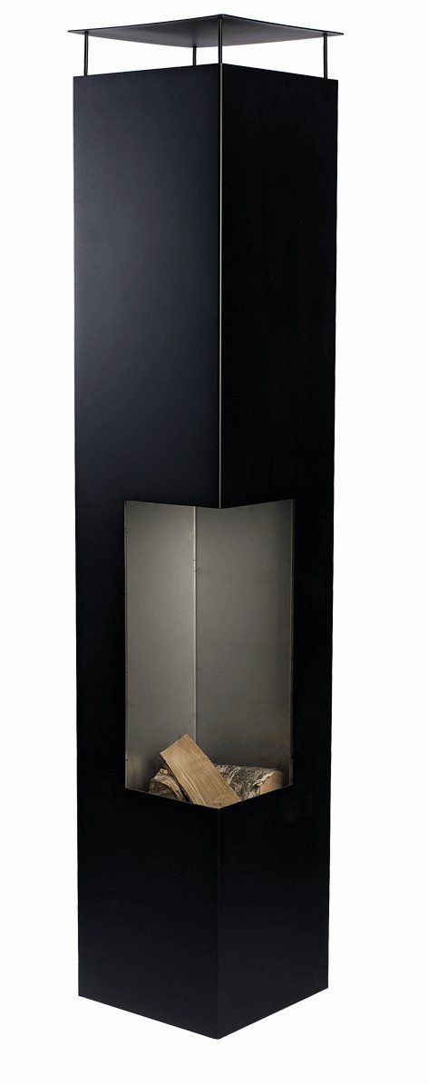 GardenMaxX Poêle de Terrasse Tacora XL Noir