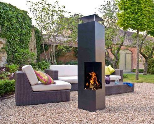 GardenMaxX Poêle de Terrasse Tacora Noir