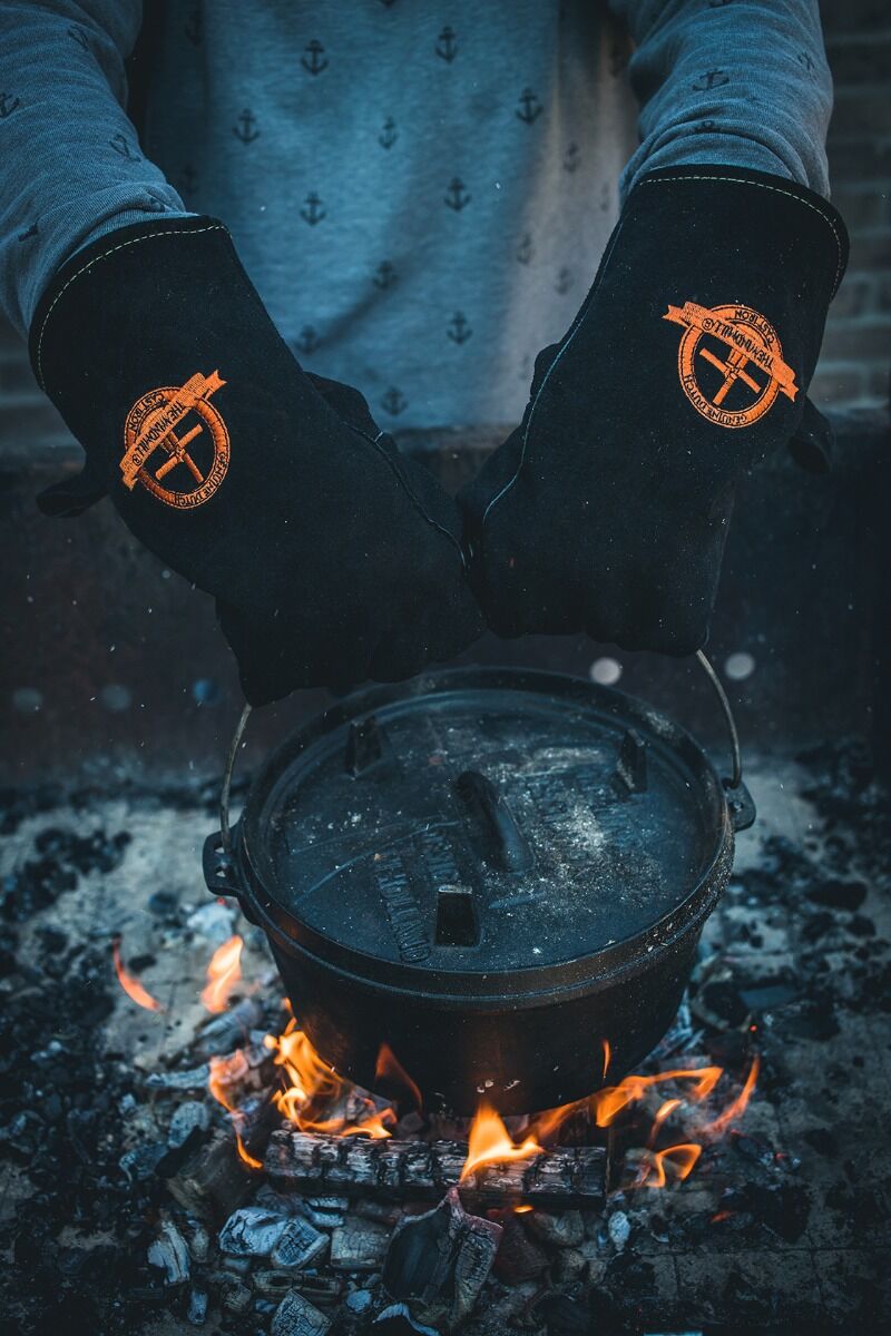 The Windmill Lot de 2 gants en cuir pour barbecue The Windmill Lot de 2 gants en cuir pour barbecue