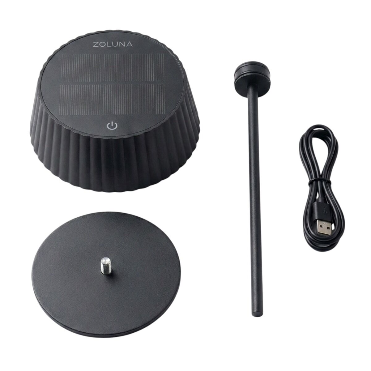 Lampe de table solaire Jyp noire ZOLUNA
