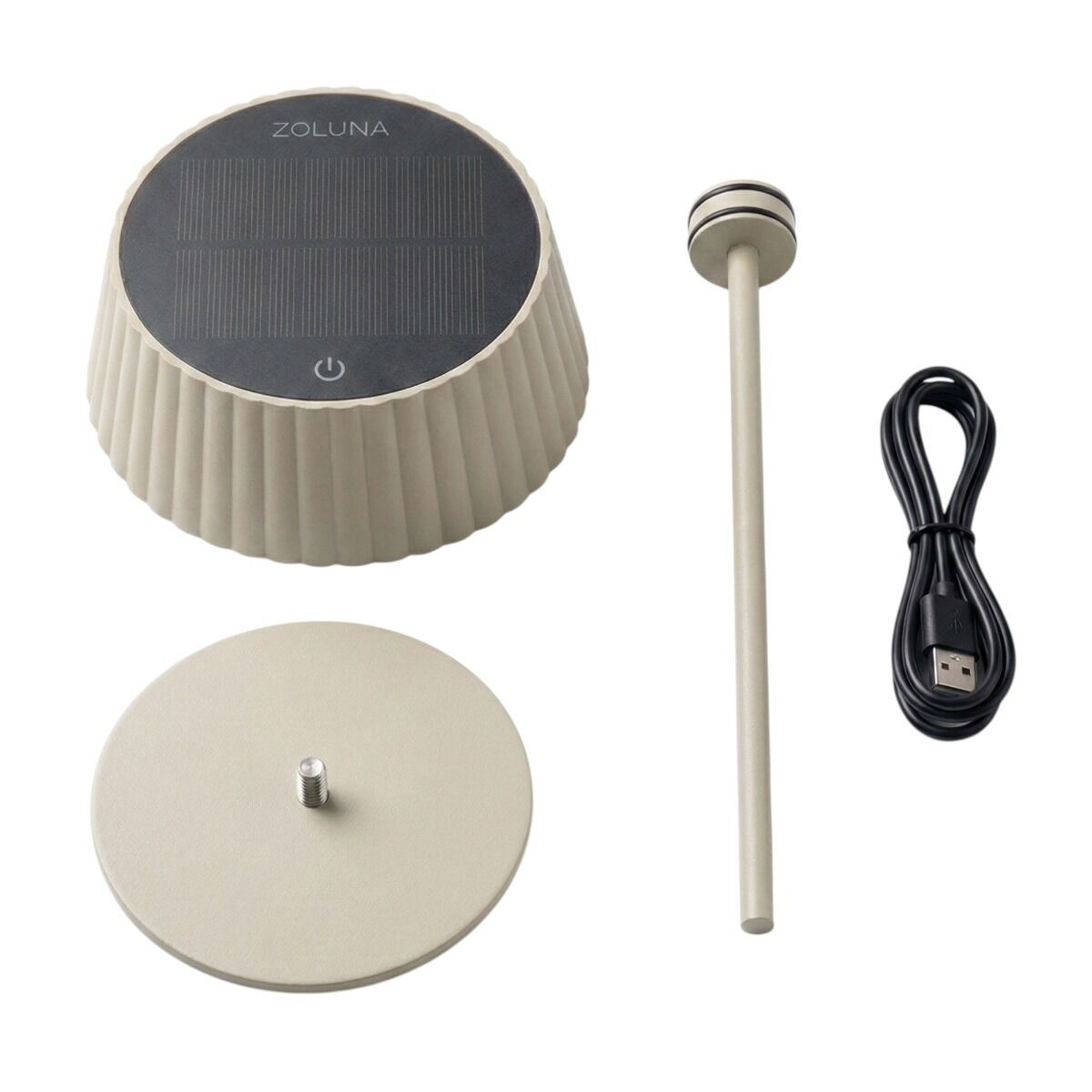 Lampe de table solaire Jyp sable ZOLUNA