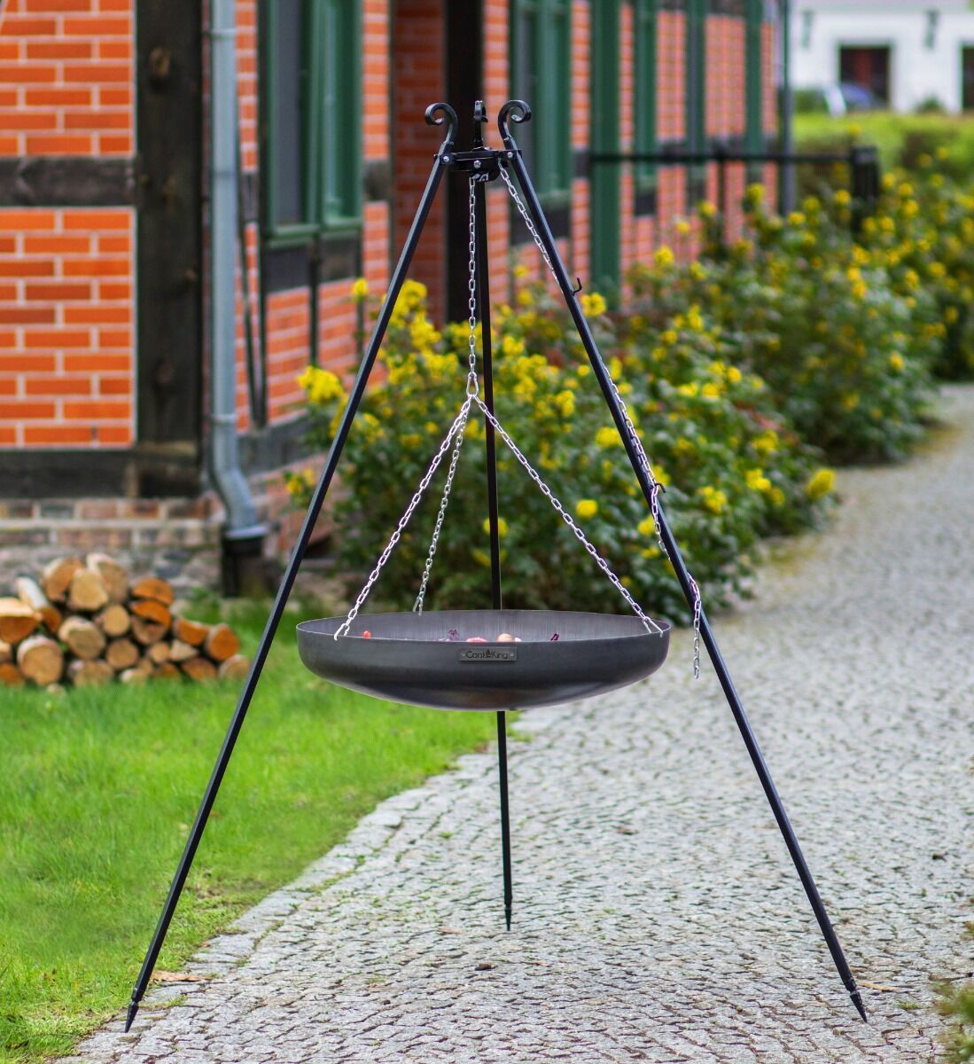 CookKing Trépied 180 cm avec Wok 60 cm