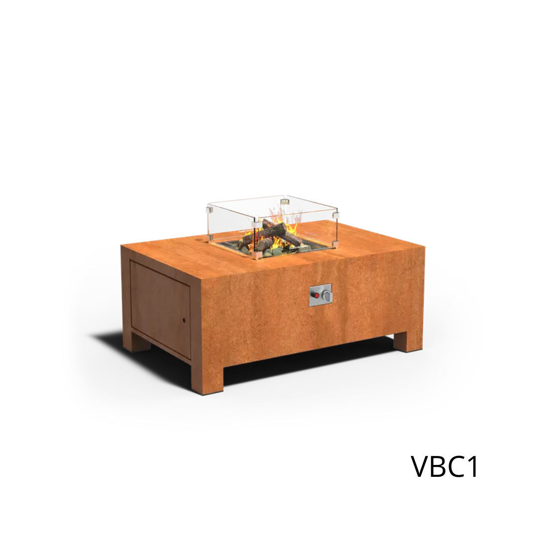 FORNO Table de cheminée Brann acier corten (4 tailles)