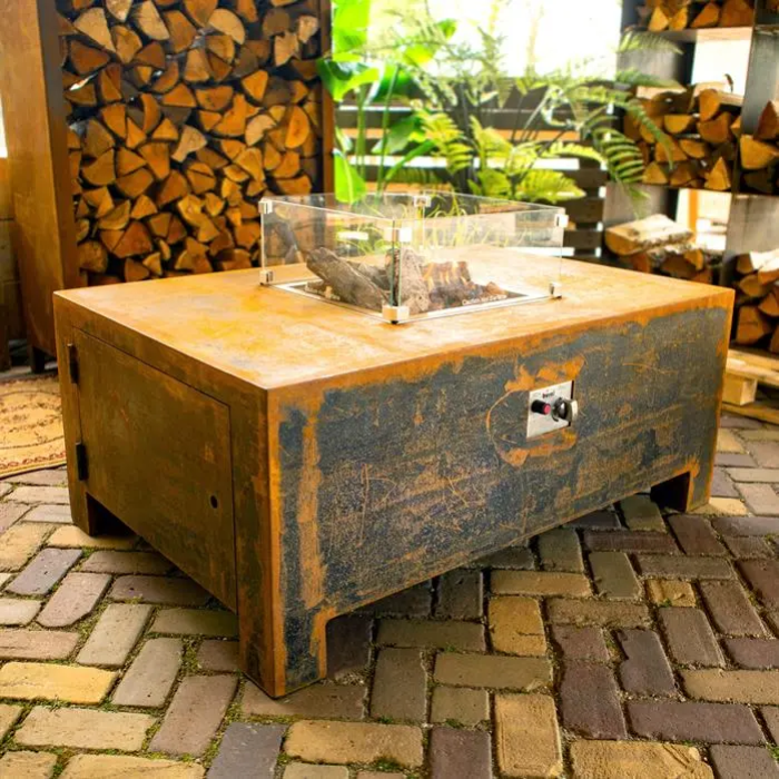 FORNO Table de cheminée Brann acier corten (4 tailles)