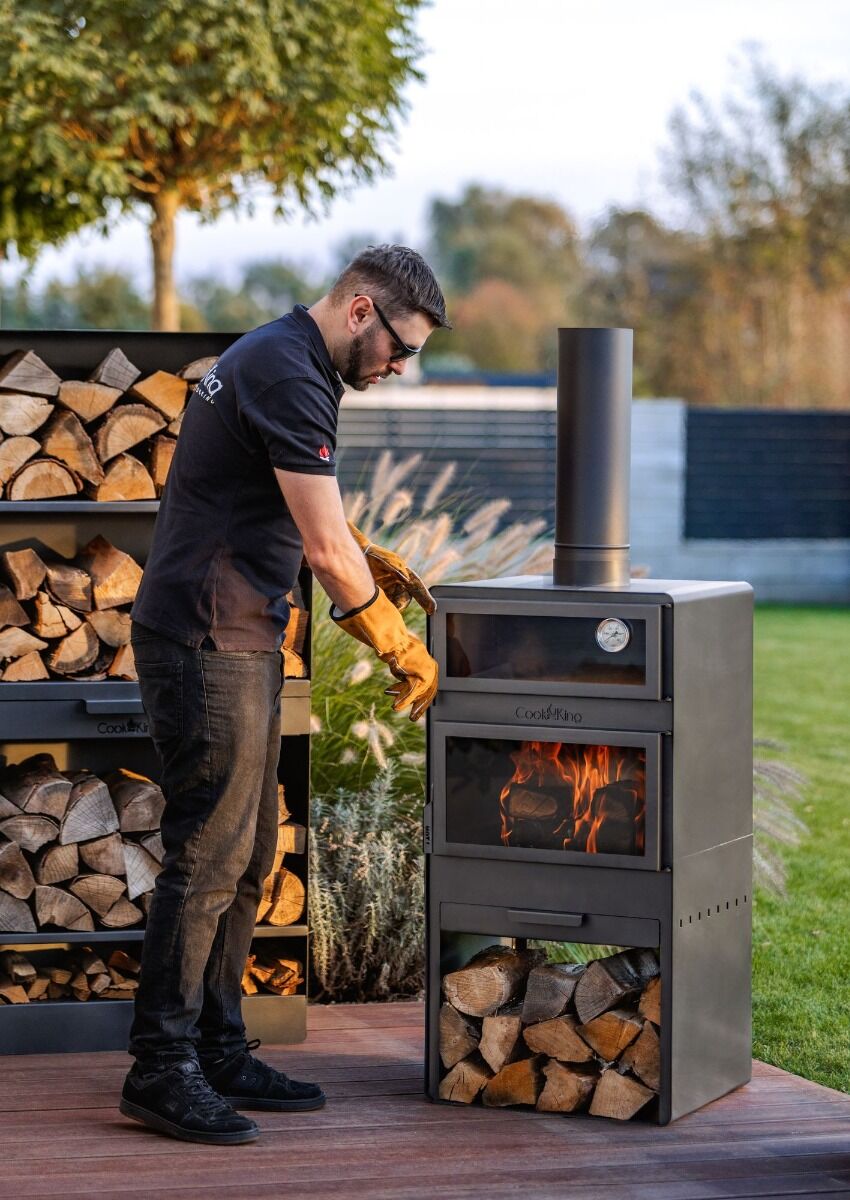 Cheminée de jardin Vento avec four et double vitrage CookKing