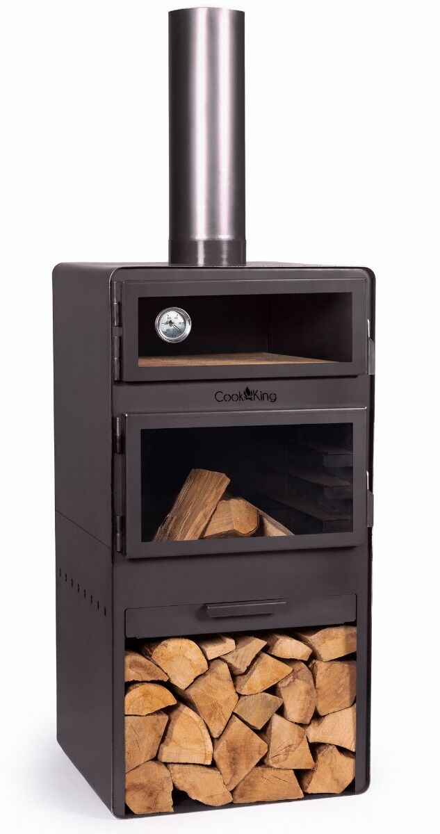 Cheminée de jardin Vento avec four et double vitrage CookKing