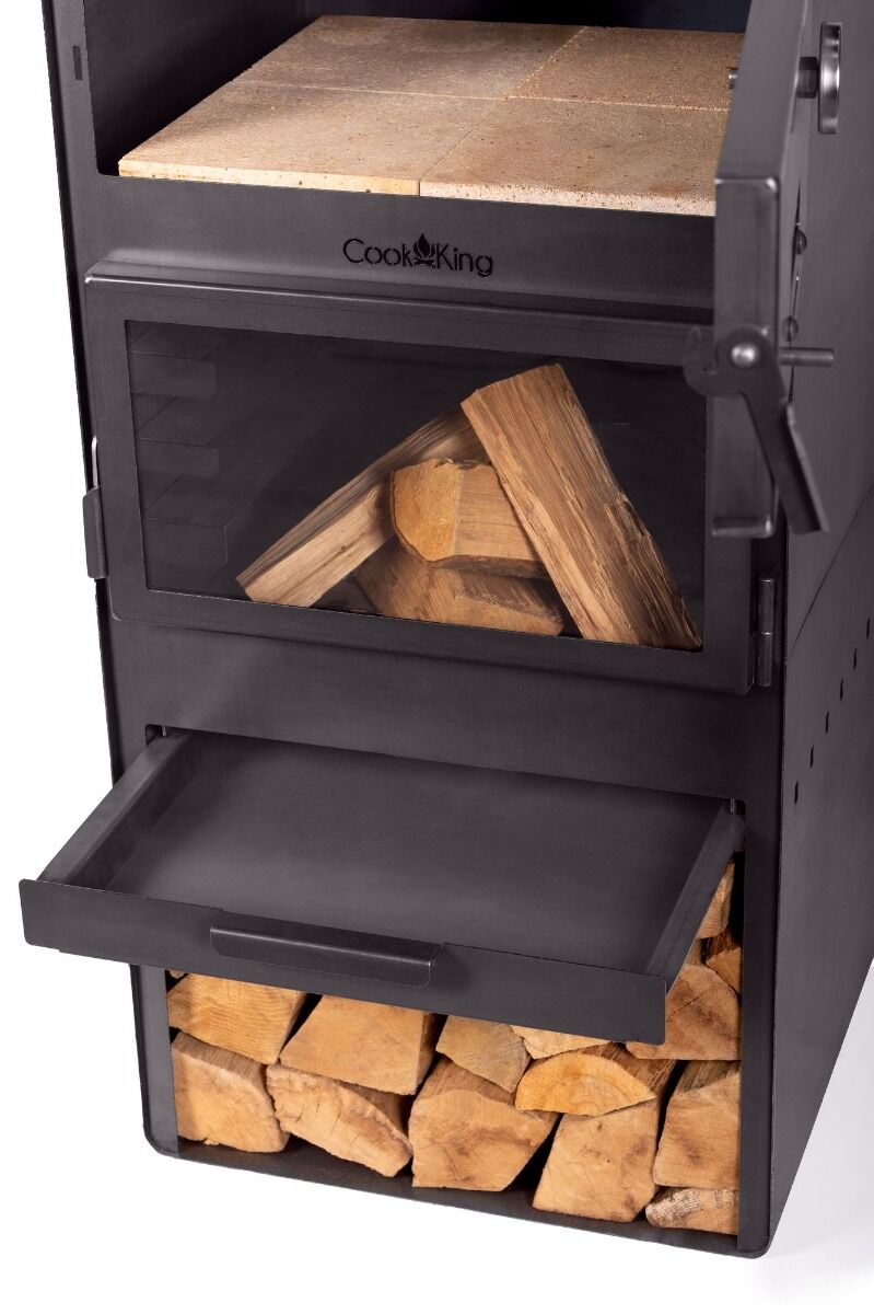 Cheminée de jardin Vento avec four et double vitrage CookKing
