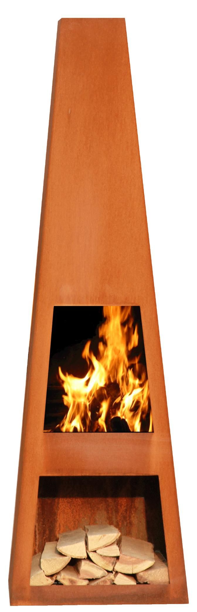 GardenMaxX Poêle de terrasse Vilos Corten XL