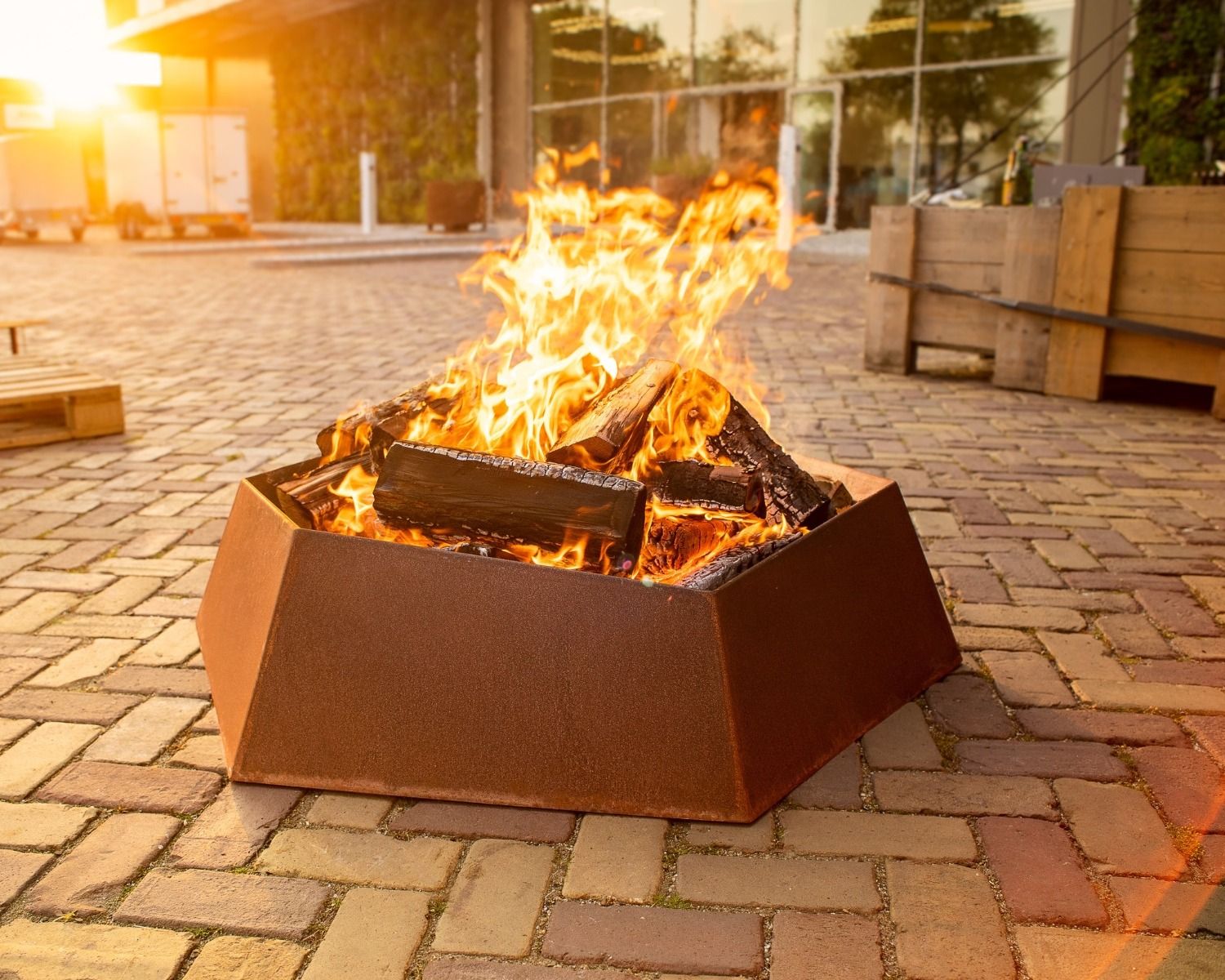 FORNO Bol de feu Forma Acier Corten