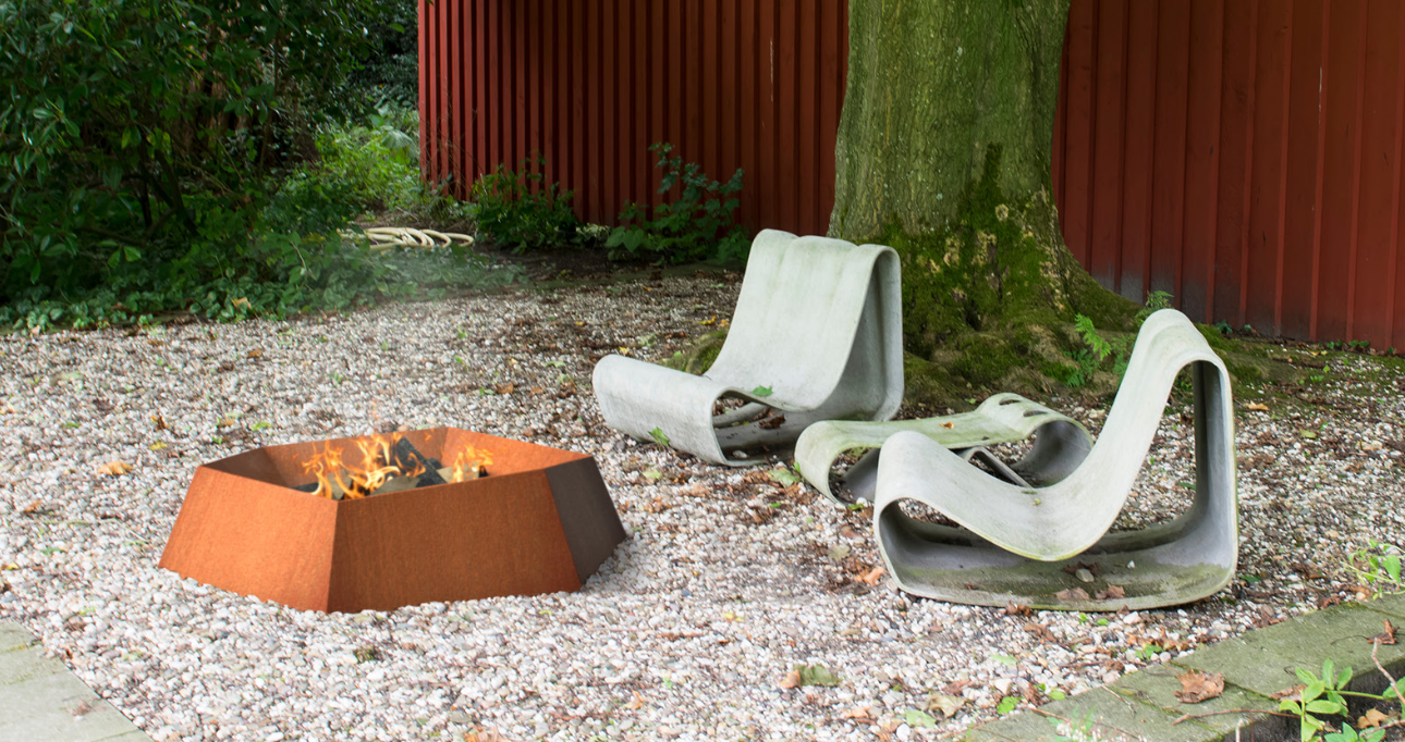 FORNO Bol de feu Forma Acier Corten