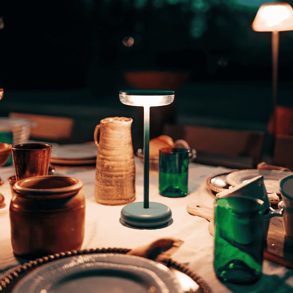 Lampe de table solaire Bobbie vert ZOLUNA