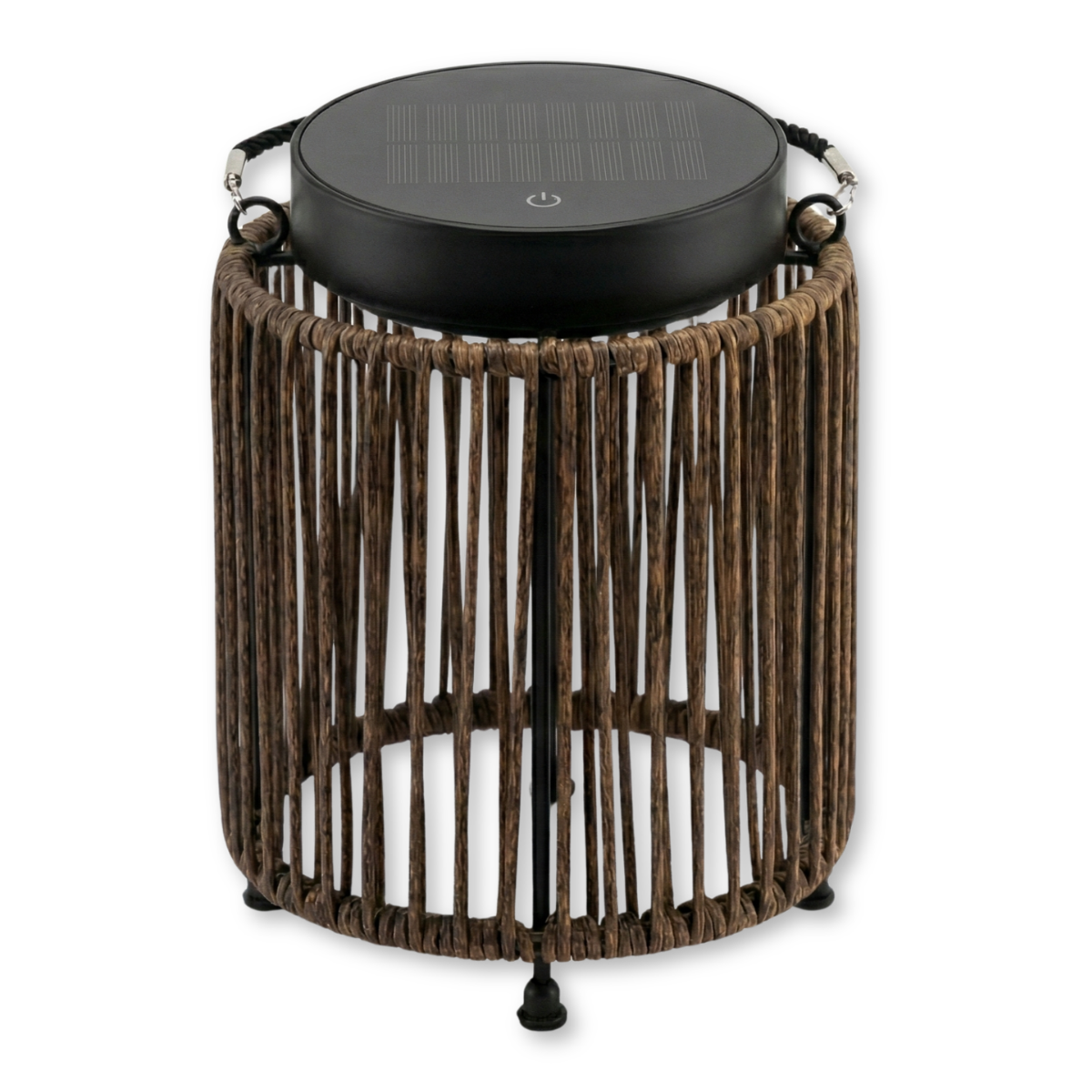 Lampadaire solaire Luca chêne naturel ZOLUNA