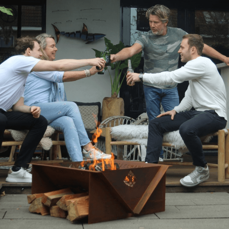 Steelhand brasero v-pit carré